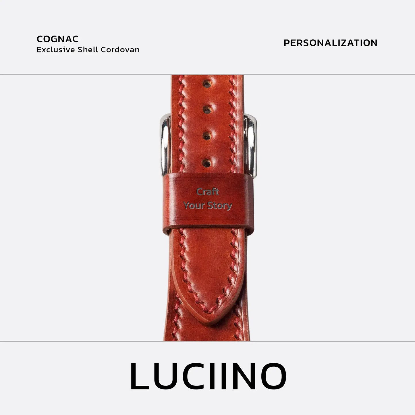 Apple Watch Band | LUCIINO Exclusive Shell Cordovan - Cognac 41mm