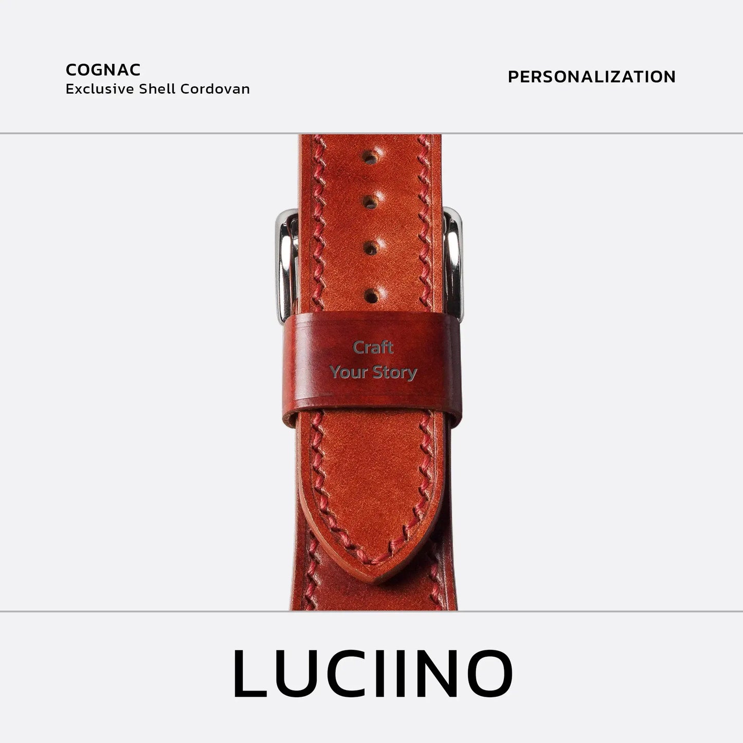 Apple Watch Band | LUCIINO Exclusive Shell Cordovan - Cognac 45/49mm