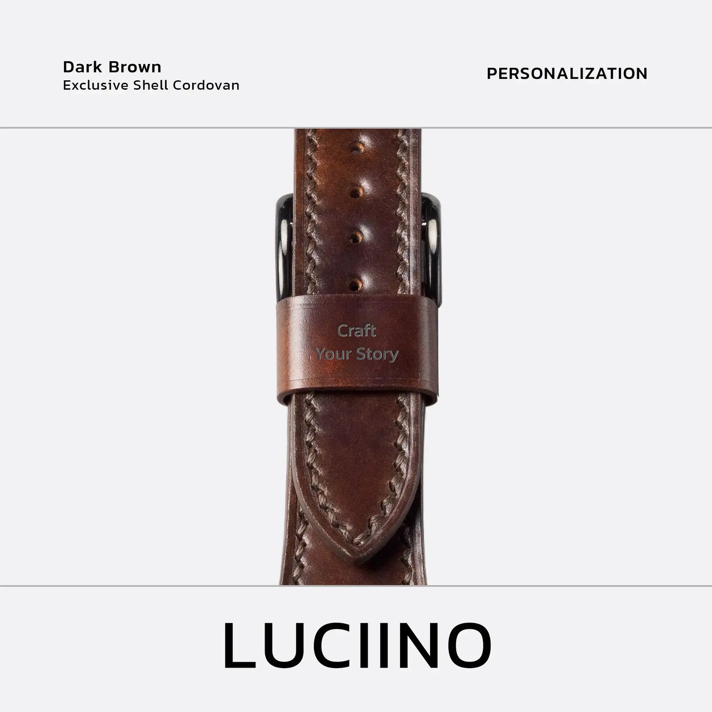 Apple Watch Band | LUCIINO Exclusive Shell Cordovan - Dark Brown 41mm